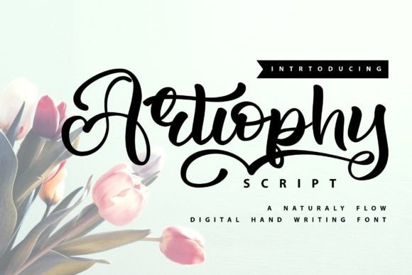Artiophy: The Elegant Handwritten Typeface for Romantic Craft Projects