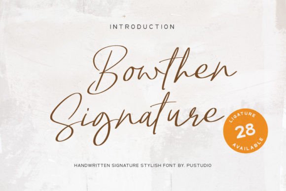 Bowthen Signature: Elevating Editorial Design with Handwritten Elegance