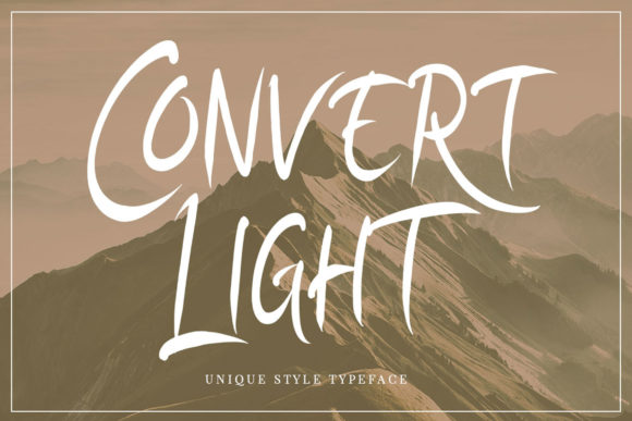Convert Light: An Elegant Typeface for Editorial Design