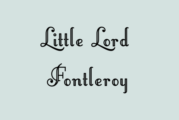 Little Lord Fontleroy: Elevate Your Brand With Elegant Script Typography