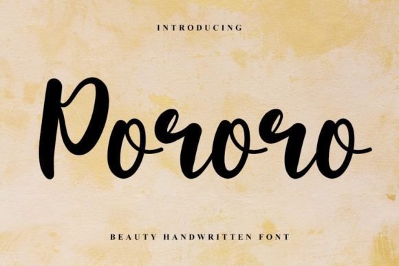 Pororo: A Handwritten Typeface for Editorial Design