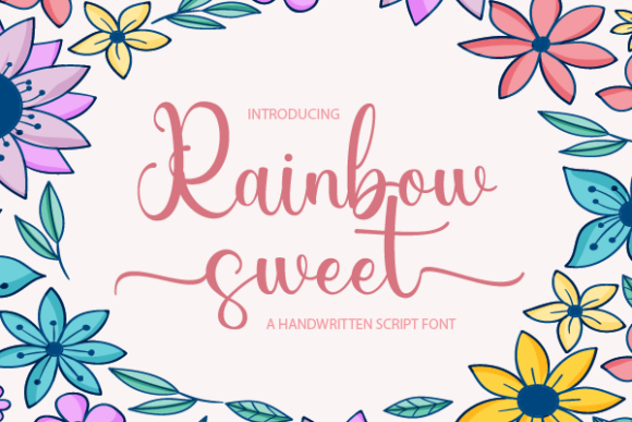 Rainbow Sweet: The Handwritten Typeface That Elevates Your Craft Shop