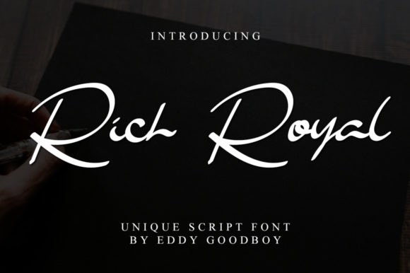 Rich Royal: A Relaxed Script Typeface for Modern Branding